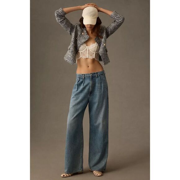 🍂NWT Anthropologie Maeve Double-Breasted Tweed Jacket | Size 12 - Picture 2 of 11